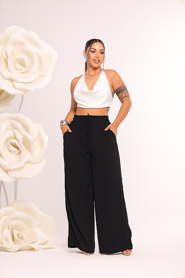 Calça Pantalona Paloma Preta