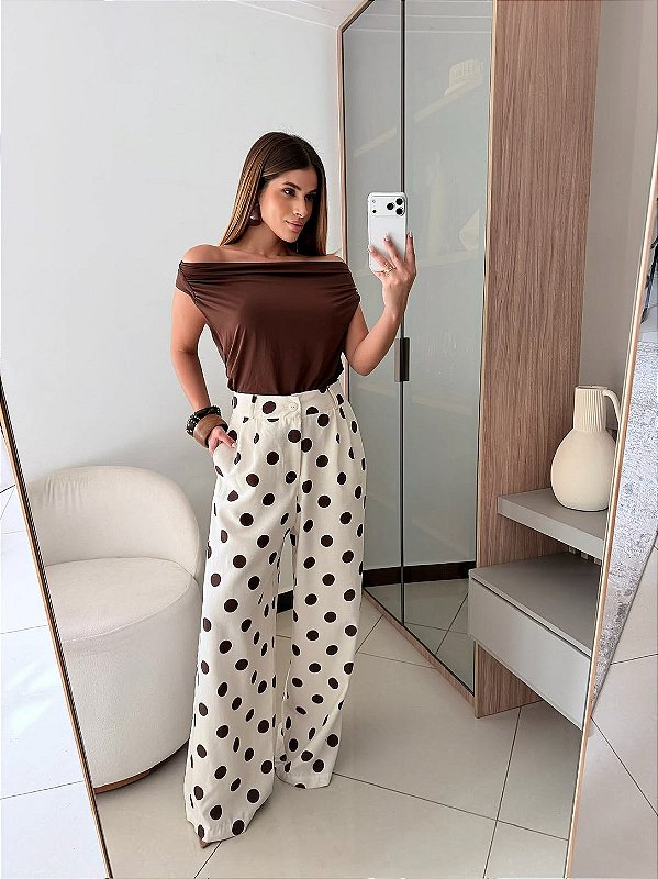 Calça Pantalona Siena Poá