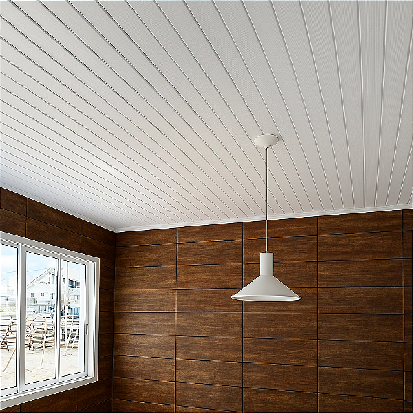 Forro PVC frisado 7x200mm Branco