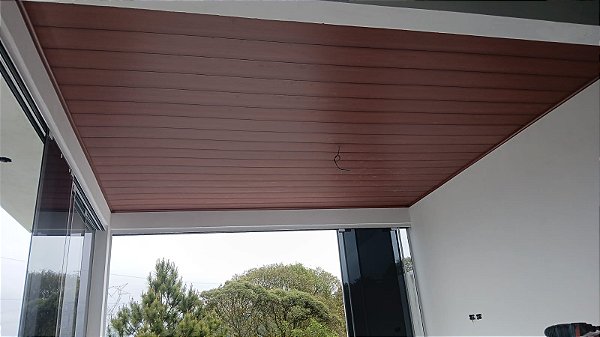 Forro Pvc 6mmX200 Mogno Liso Junta Seca