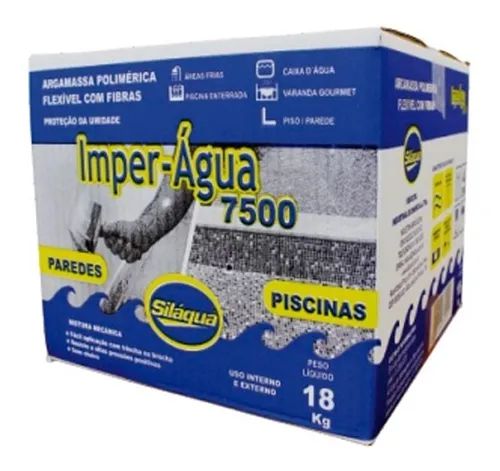 Argamassa Impermeabilizante Flexível Com Fibras Imper-Água 7500 18kg Siláqua