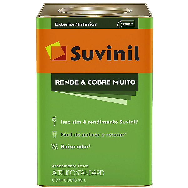 Tinta Acrilica Rende e Cobre Muito Suvinil 18L Gelo