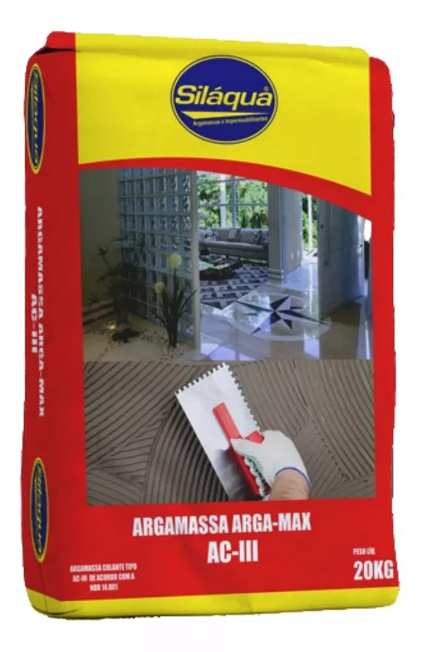 ARGAMASSA - ACIII PORCELANATO INT/EXT-BRANCA SILAQUA 20KG