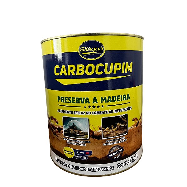 Carbo‑Cupim Siláqua 3,6 L – Cupinicida Incolor com Alta Proteção, Rendimento de até 10 m²/L