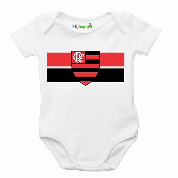 Body Infantil Personalizado Flamengo Com Nome Do Bebê - MR Shop Baby