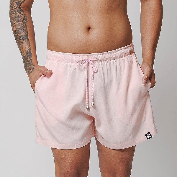 Shorts Viscolinho Rosa Bebê