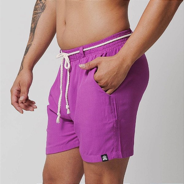 Bermuda Viscolinho Roxo