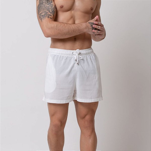 Shorts Viscolinho Branco