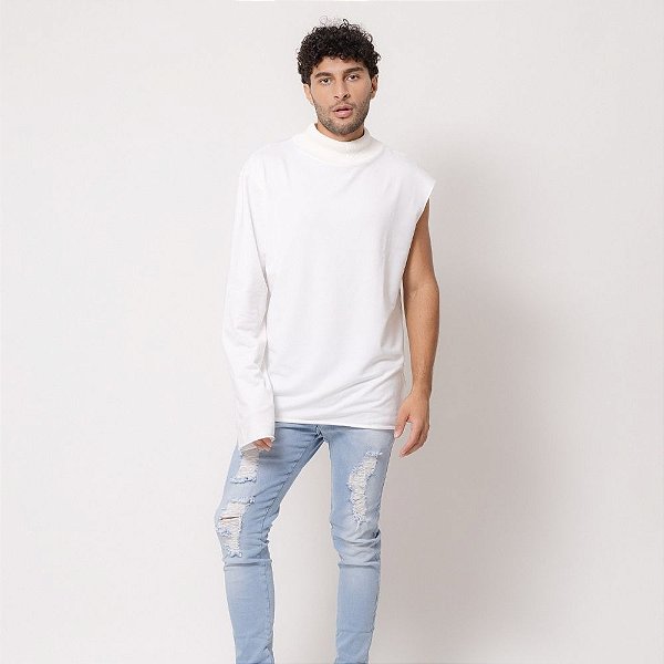 Blusa 1 Manga Direita Branco