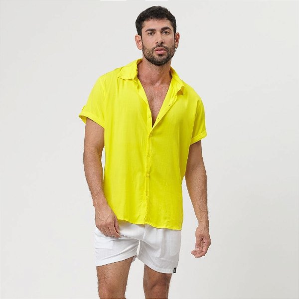 Camisa Viscolinho Amarelo