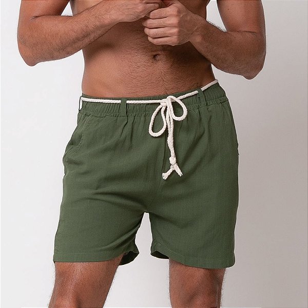 Bermuda Viscolinho Verde Musgo