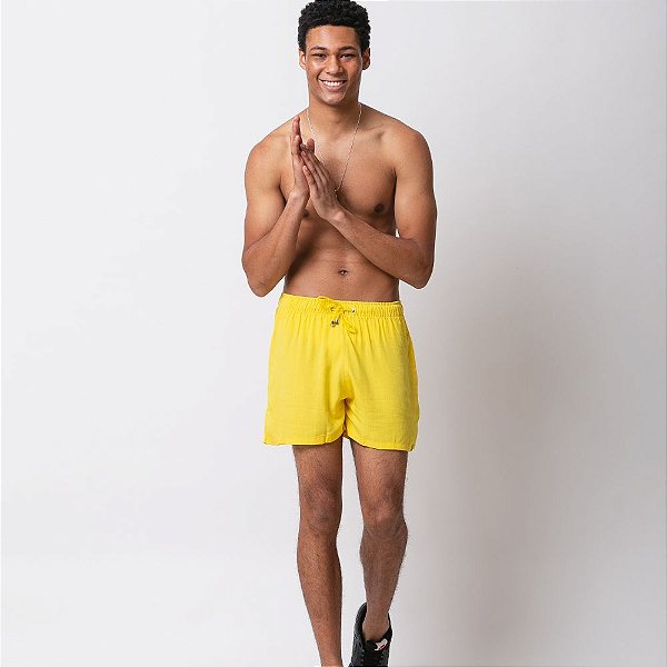 Shorts Viscolinho Amarelo