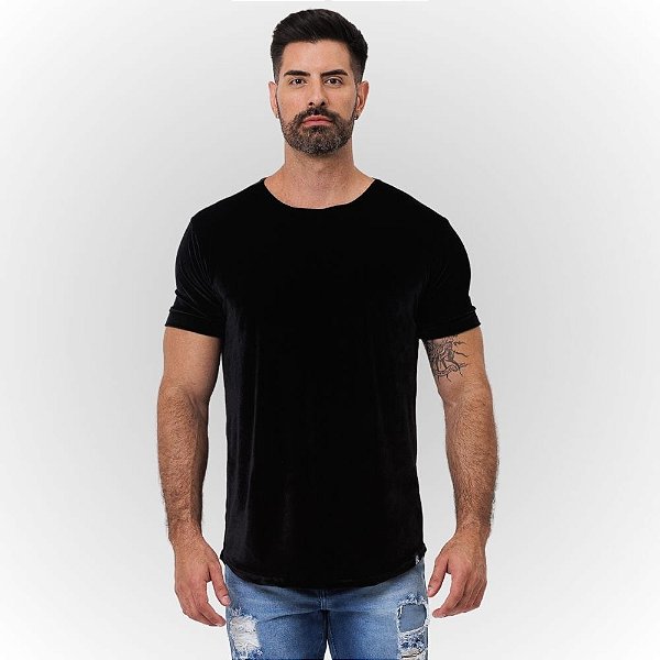 Camiseta Veludo Preto