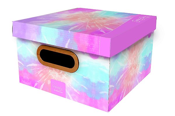 Caixa Organizadora Tie Dye Sunny Sun Media - Dello
