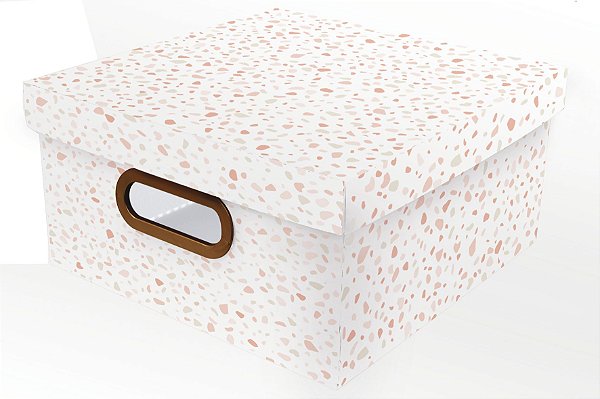Caixa Organizadora Granilite M Rosa - Dello