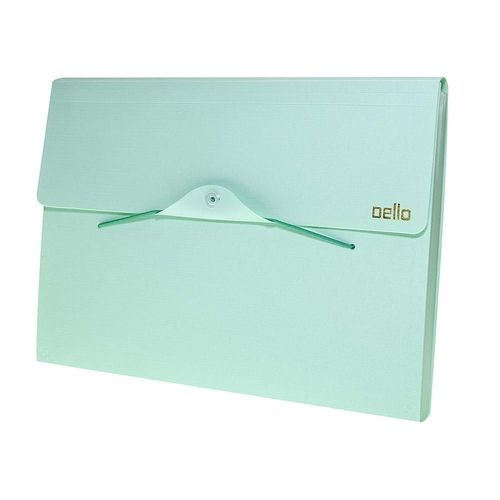 Pasta Sanf A4 Linho Serena 12dv Pastel Verde-dello