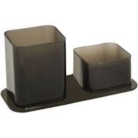 Porta Canetas Duplo Liso Fume - Dello
