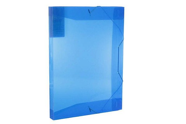 Pasta Pp Aba Elas Dorso 30mm A30b Azul - Plascony