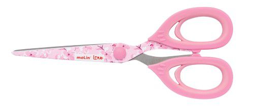 Tesoura 17cm Blister Love Flowers Office - Molin