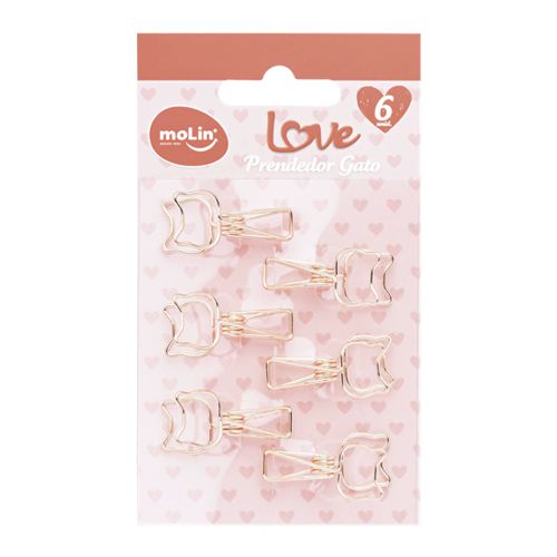 Prendedor C/6 Love Gato - Molin