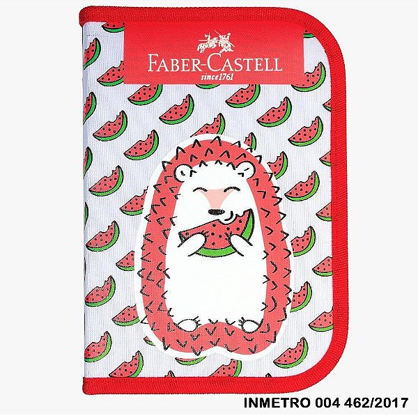 Estojo Escolar Porco Espinho Vermelho - Faber