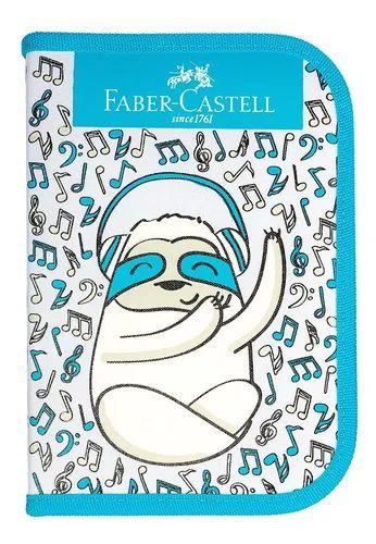 Estojo Escolar Bicho Preguica Azul - Faber