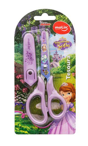 Tesoura 13,5cm C/protetor Princesa Sofia - Molin