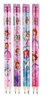 Lapis Preto Hb C/borracha Princesa Sofia - Molin