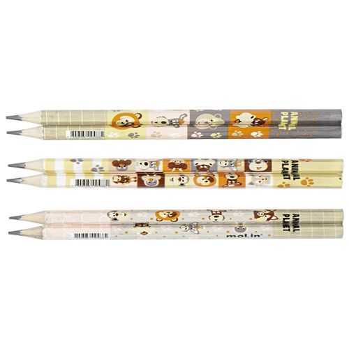 Lapis Preto Hb Jumbo Animal Planet Sortido - Molin