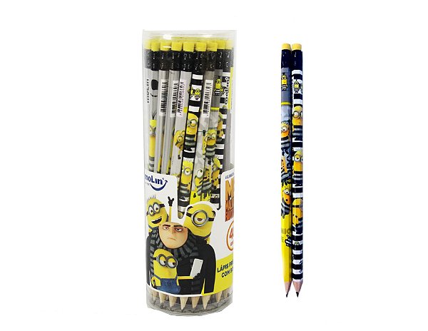 Lapis Preto Hb C/borracha Minions - Molin