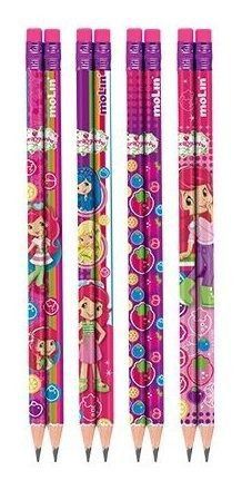 Lapis Preto Hb C/borracha Moranguinho - Molin