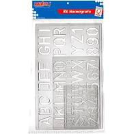 Kit Regua Normografo C/3 Cristal - Waleu