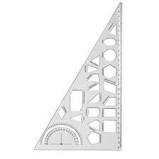 Esquadro Geometrico Cristal - Unidade - Waleu