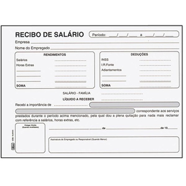 Bloco Recibo 100f Salario - Tilibra