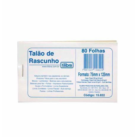 Bloco 80f Rascunho C/serrilha - Tilibra