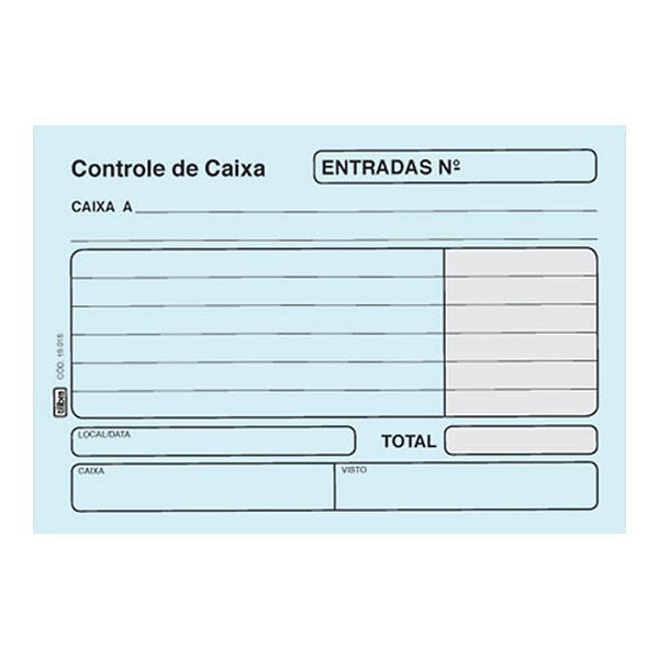 Livro 100f Controle Caixa Entrada Azul - Tilibra