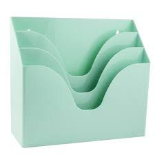Organizador Triplo Office Pastel Verde - Waleu