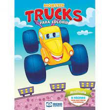 Colorir Monster Trucks Radicais - Bicho Esperto