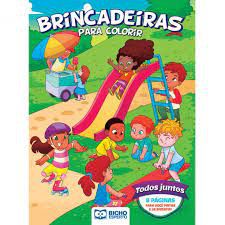 Colorir Brincadeiras Todos Juntos - Bicho Esperto