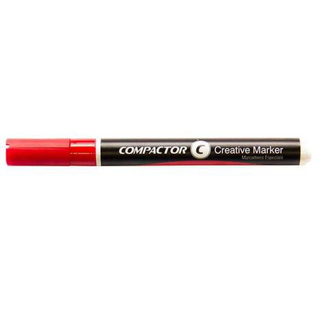 Marcador Porcelana Creative Vermelha - Compactor