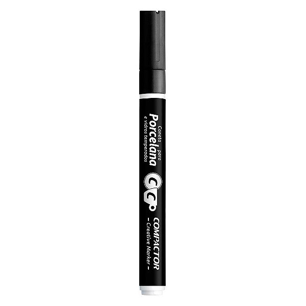 Marcador Porcelana Creative Preta - Compactor
