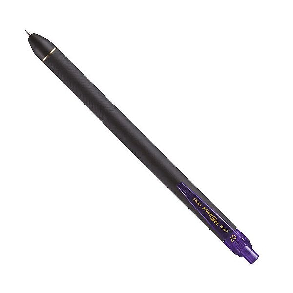Caneta Energel 0.7mm Ret Black Violeta - Pentel