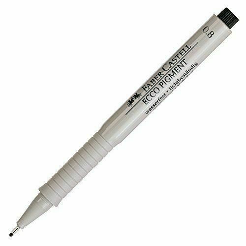 Caneta Nanquim 0.8mm Ecco Pigment Preta - Faber