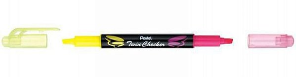 Marca Texto Duas Pontas Amarelo/rosa - Pentel