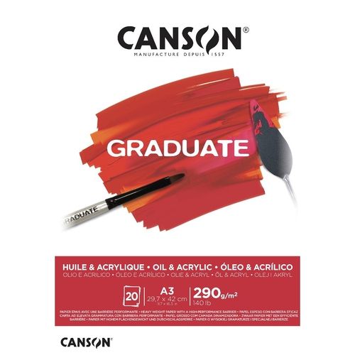 Bloco A3 290g 20f Graduate Oleo E Acrilico -canson