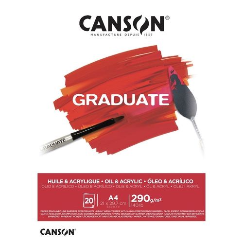 Bloco A4 290g 20f Graduate Oleo E Acrilico -canson
