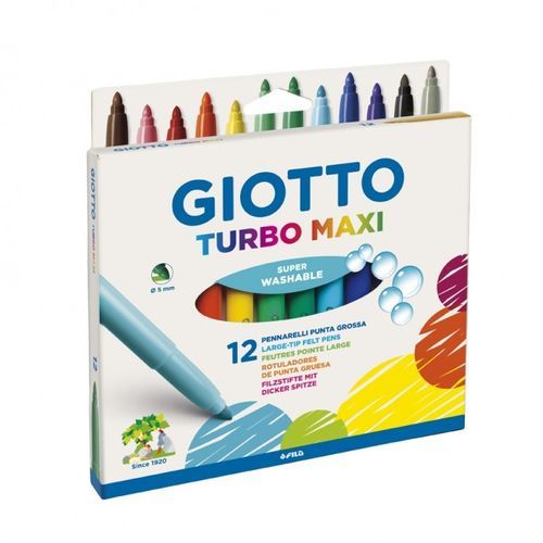 Estojo Hidrocor 12 Cores Giotto Turbomaxi - Canson