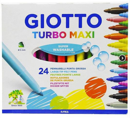 Estojo Hidrocor 24 Cores Giotto Turbomaxi - Canson