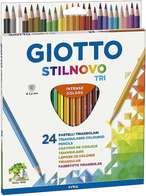 Lapis Cor 24 Cores Giotto Stil Triangular - Canson
