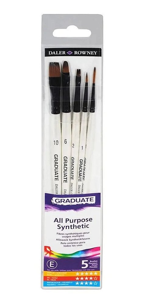 Jogo C/5 Pinceis D&r Graduate Classico - Canson